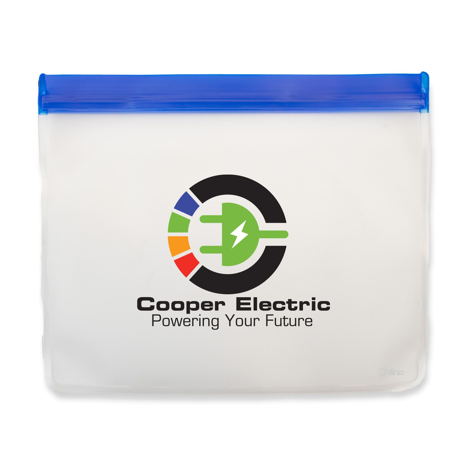 Clear with Blue Zip Lock - Imprinted